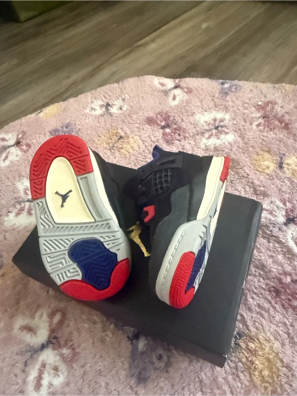 Jordan Kids' Black/Red/Blue Retro Sneaker